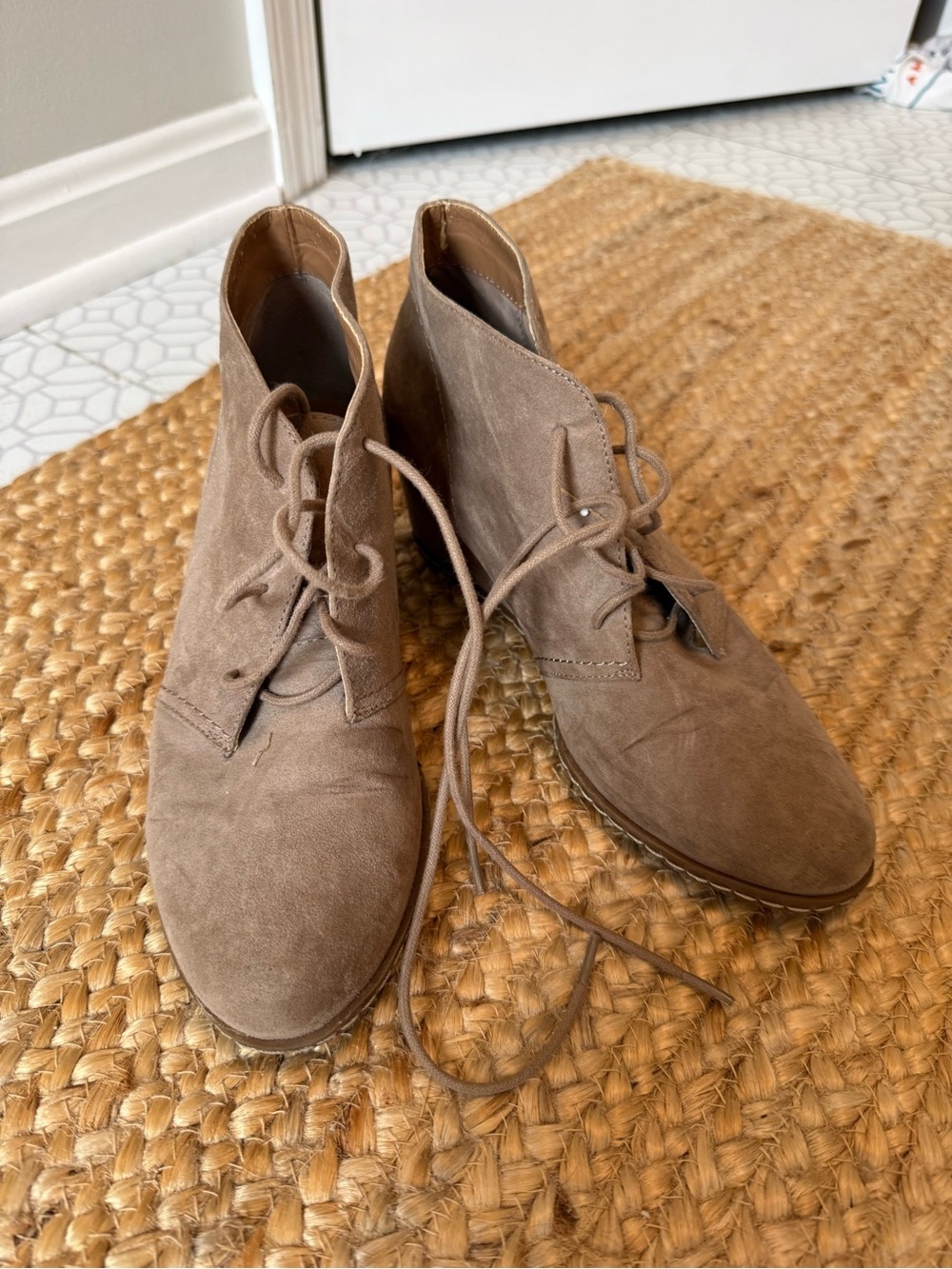 Franco Sarto Suede Wedge Bootie